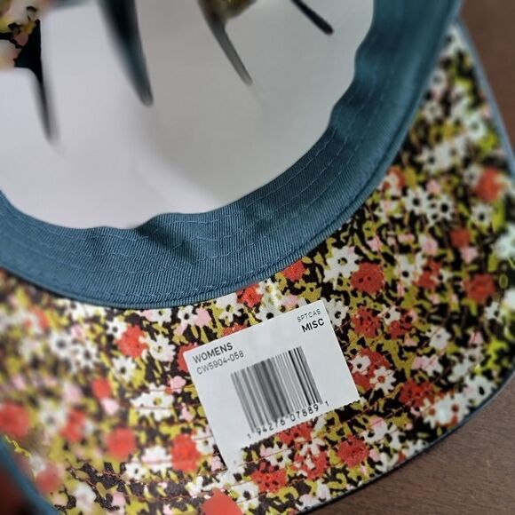Nike Sportswear NSW Floral Satin Hat Blue Green - Picture 7 of 9